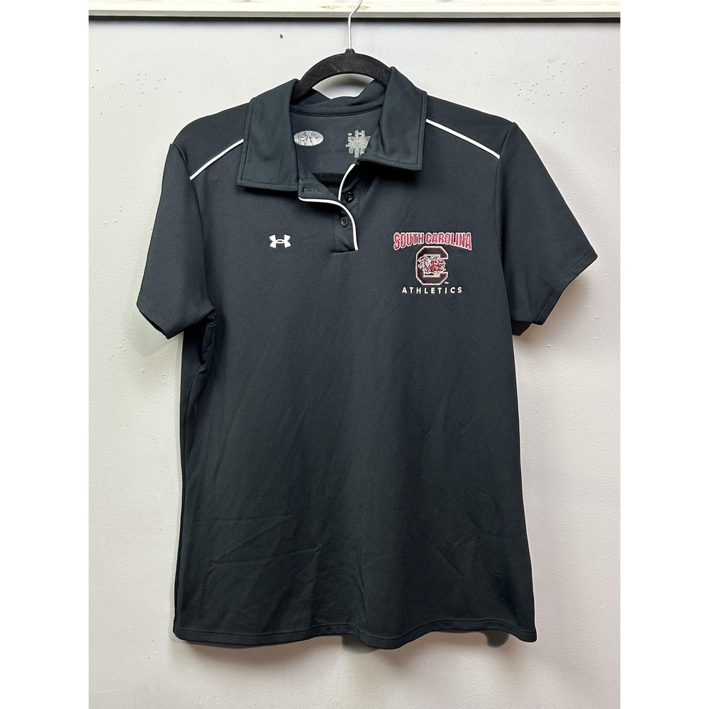 South Carolina Polo Shirt Womens Medium Under Armour Performance Gamecocks